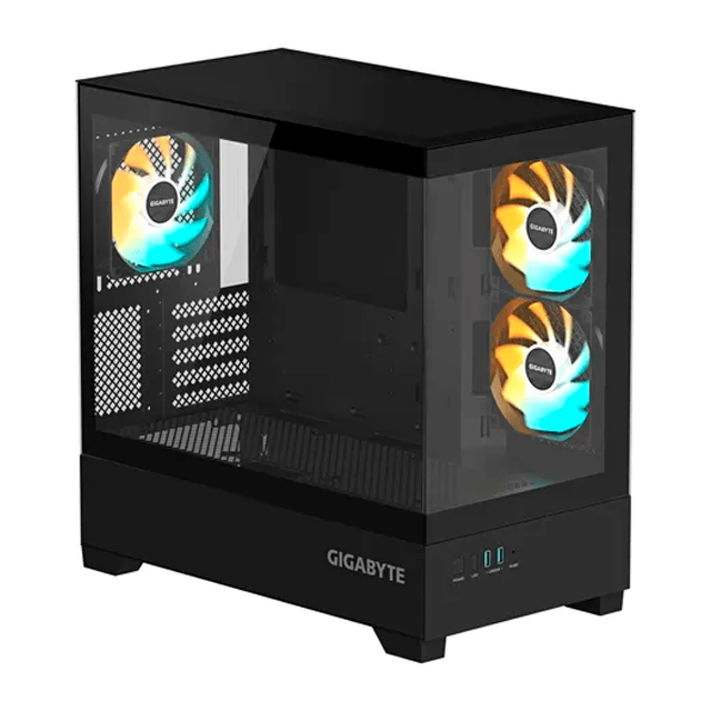 Gabinete Gigabyte C201 Panoramic Templado 3x120mm ARGB
