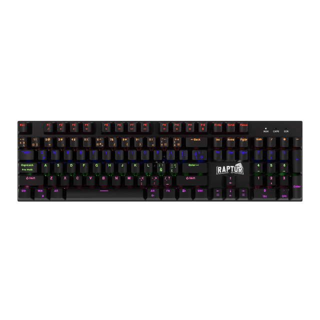 Teclado Raptor Fireclaw M104 Mecánico Switch Red Outemu