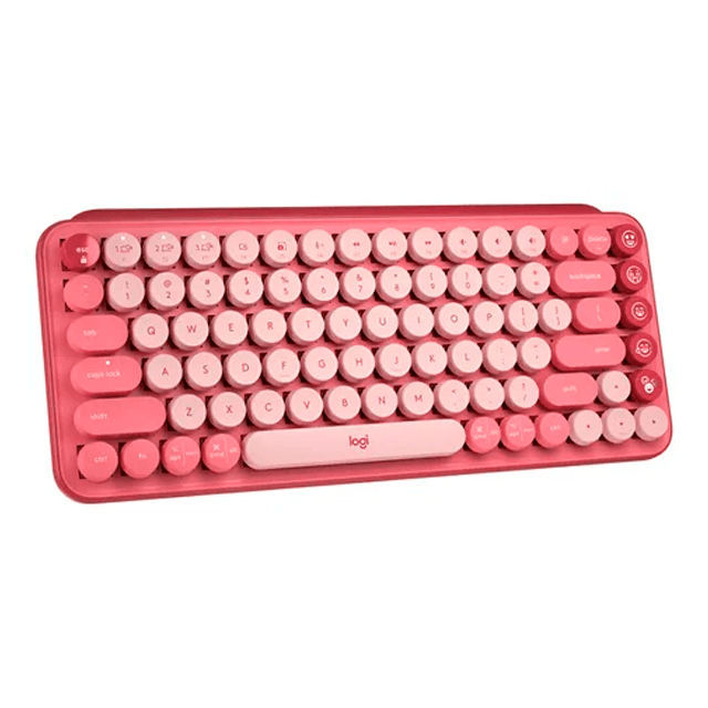 Teclado Logitech Pop Keys Mecanico Coral Rose Inalámbrico 920-010715