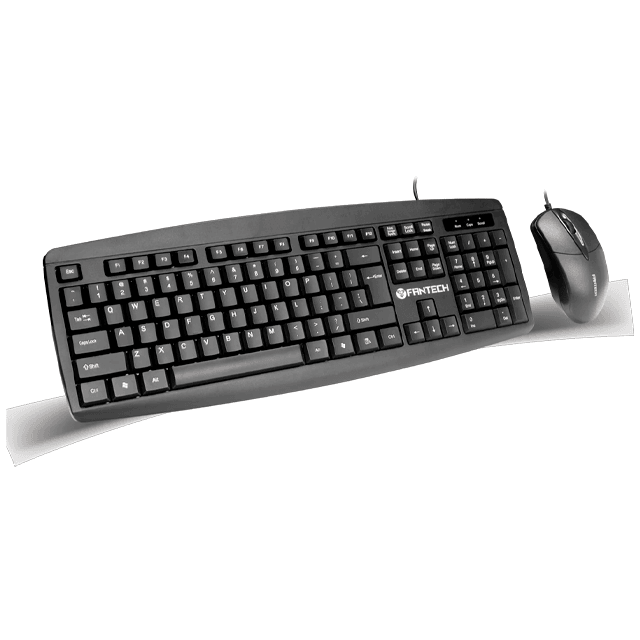 Kit Teclado y Mouse Fantech KM100 Negro Cableado Inglés