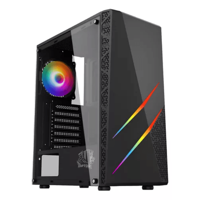 Gabinete Raptor Blaze Force Templado 1x12cm RGB