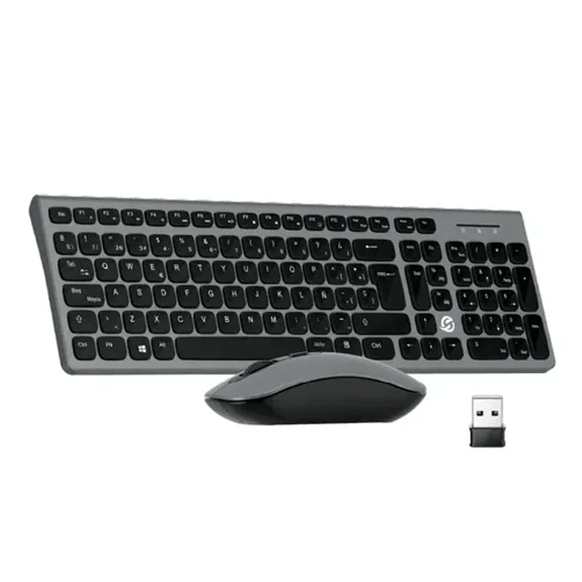Kit Teclado y Mouse Solarmax KMC2006S Ultra Slim Wireless Inalámbrico