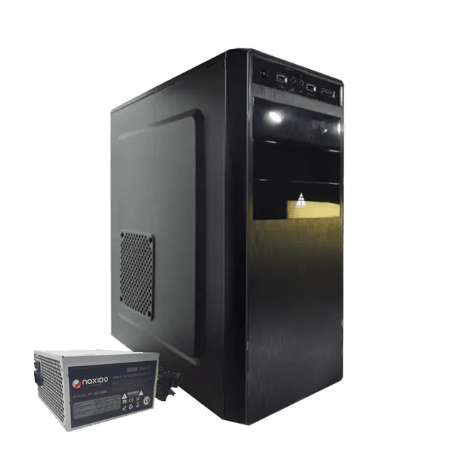 Gabinete con Fuente 600W Naxido Game Pro 600 7003B USB3