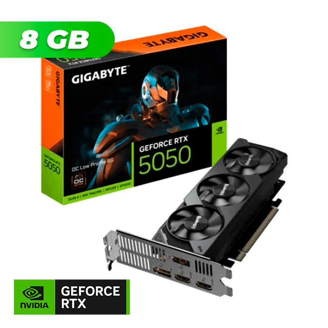 Placa de Video Gigabyte NVIDIA GeForce RTX 5050 OC Low Profile 8GB GDDR6