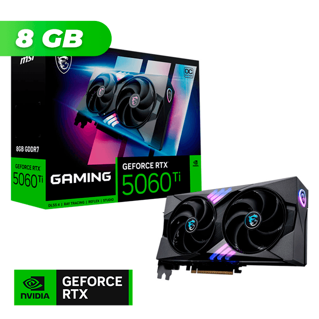 Placa de Video MSI NVIDIA GeForce RTX 5060 TI GAMING OC 8Gb GDDR7 + Bundle 007 First Light