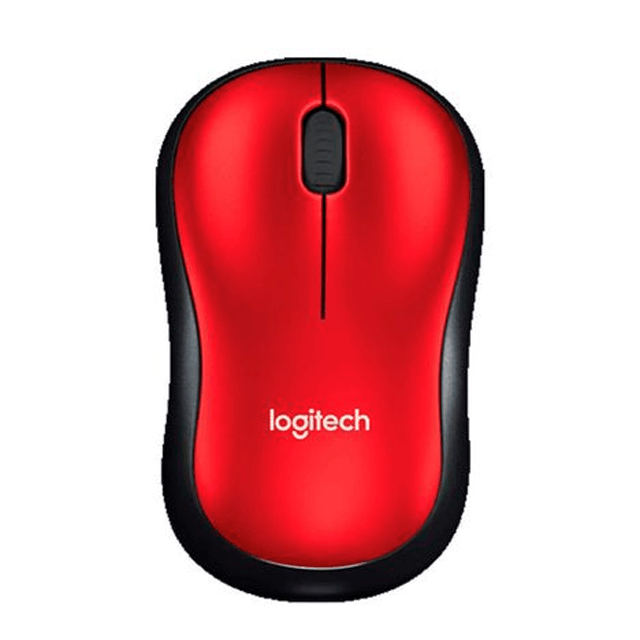 Mouse Logitech M185 Rojo Wireless Inalámbrico USB