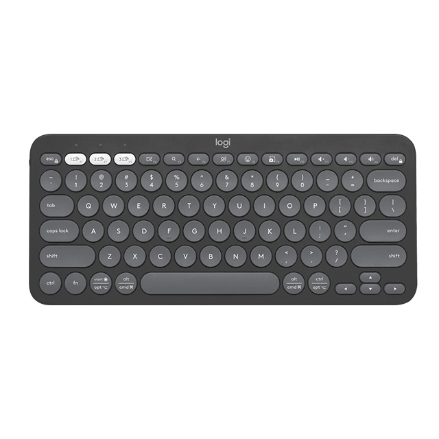 Teclado Logitech K380s Pebble Graphite Bluetooth Multi Dispositivo 920-011783