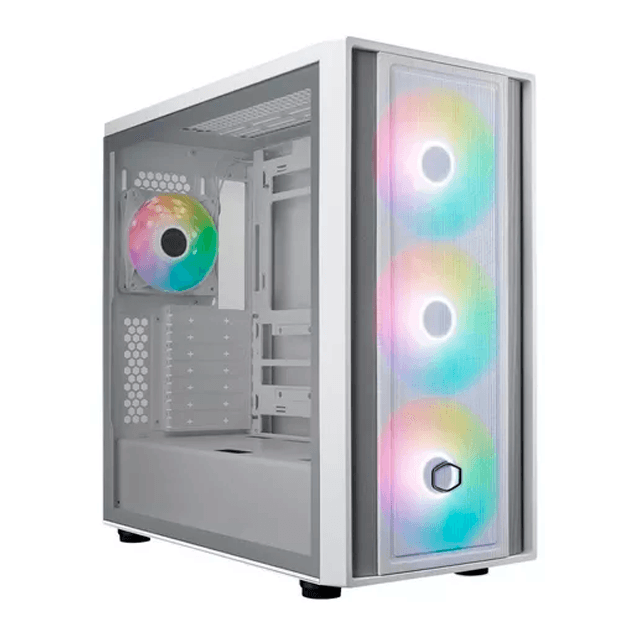 Gabinete Cooler Master MasterBox 600 White E-ATX 3x14cm ARGB + 1x12cm ARGB