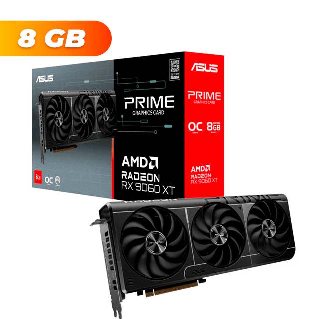 Placa de Video ASUS Radeon RX 9060 XT PRIME OC 8Gb GDDR6
