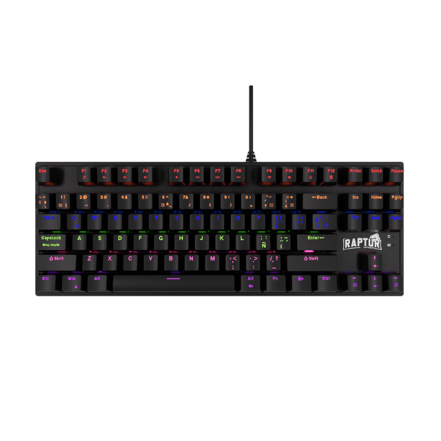 Teclado Raptor Fireclaw M87 Mecánico Switch Red Outemu