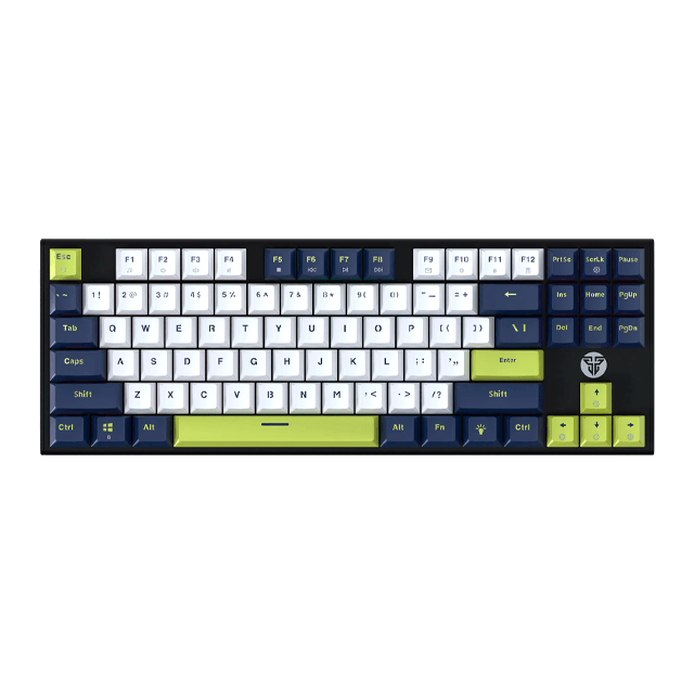 Teclado Fantech Atom87S MK877S RGB Mori White Mecánico TKL Switch Red Inglés