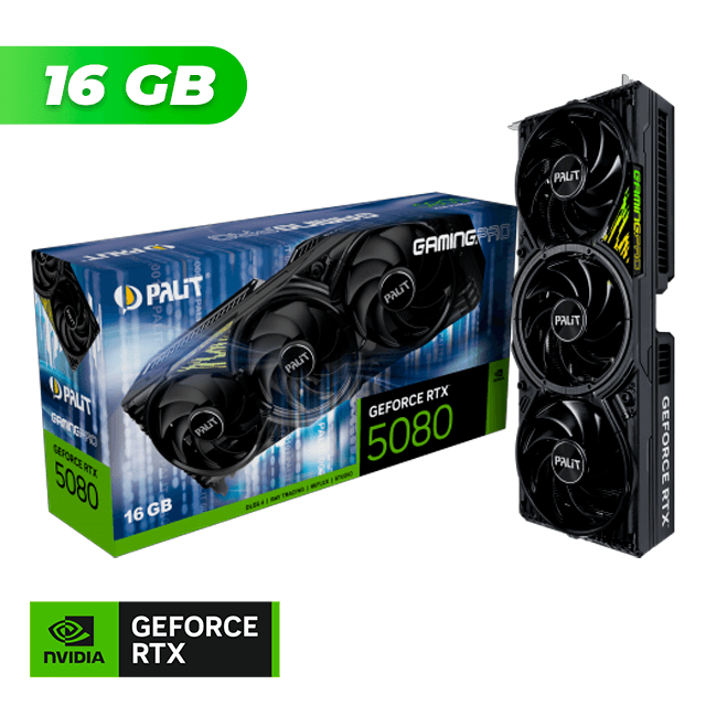 Placa de Video Palit NVIDIA GeForce RTX 5080 GAMING PRO OC 16GB GDDR7 + PRAGMATA Bundle