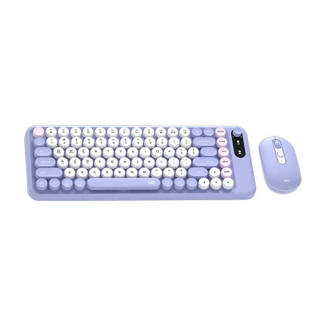 Kit Teclado y Mouse Fantech GO Mochi85 WK898 Purple Inalámbrico Bluetooth 65% Inglés