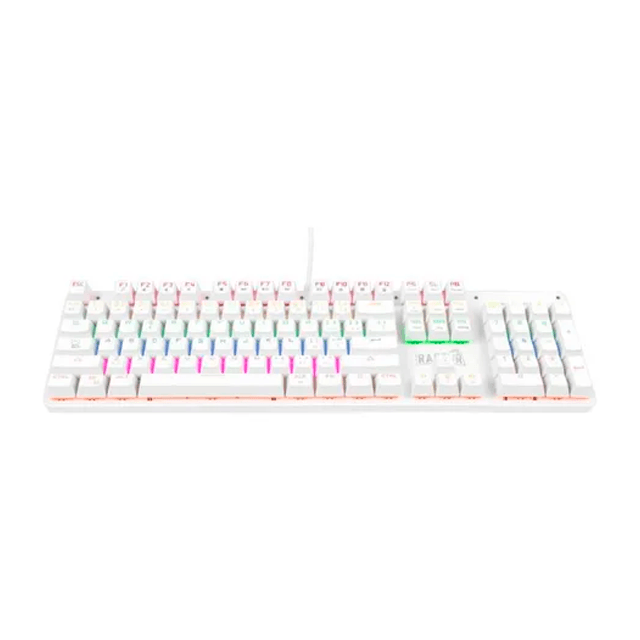 Teclado Raptor Fireclaw M104 Mecanico Switch Red Outemu White