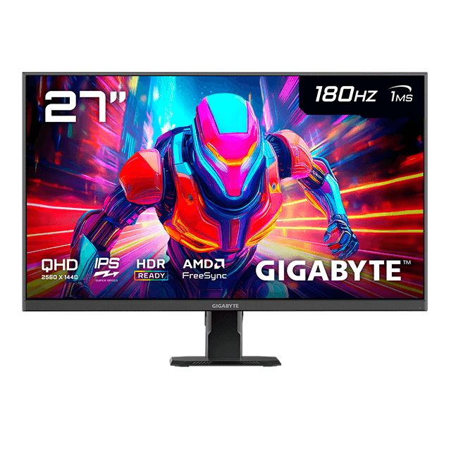 Monitor Gamer Gigabyte GS27QA SA 27 IPS QHD 2K 180Hz 1Ms HDMI/DP