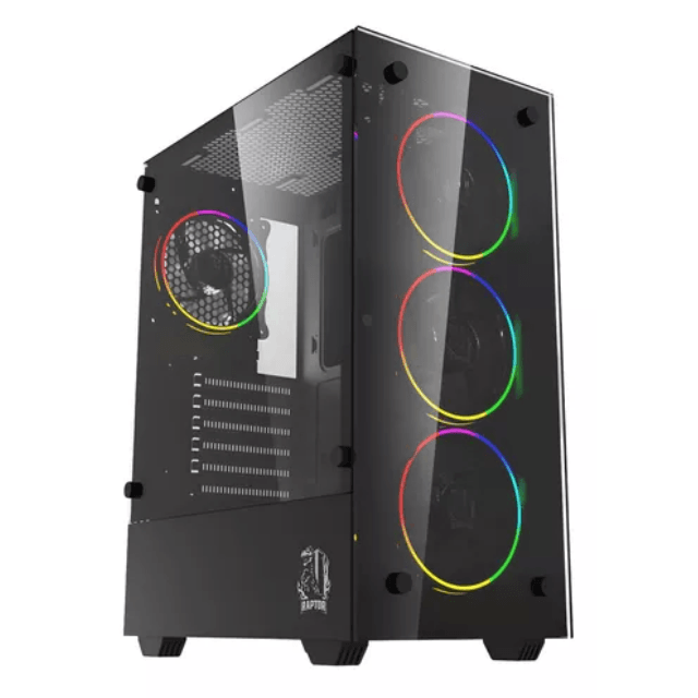 Gabinete Raptor Sentinel Templado 4x12cm RGB