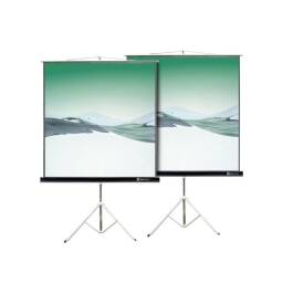 Klip Xtreme KPS-102B - Pantalla de proyección con trípode - 86 pulgada ( 218 cm ) - 4:3 - Matte White - negro