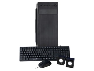 Combo Gabinete COMSTAR GCOCS-CCSHEXIH con fuente de poder 550W Mid Tower Teclado Mouse y Parlantes