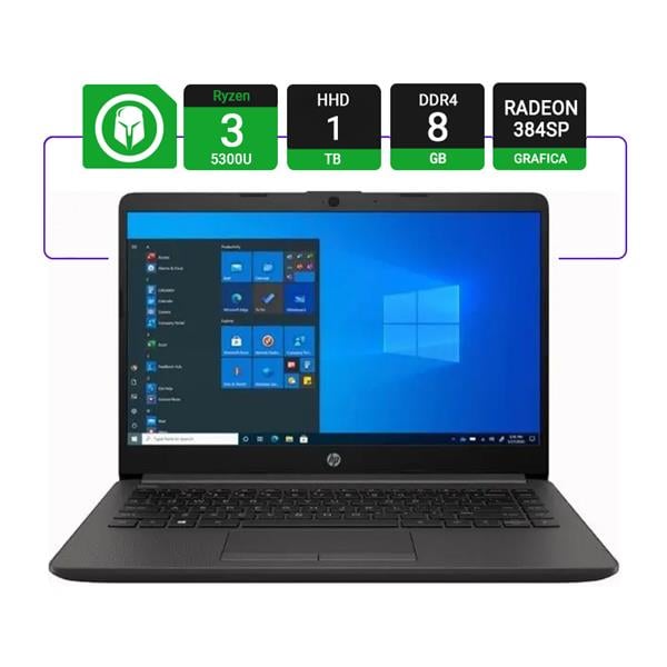 Outlet - Notebook Hp 245 G8 14" Amd Ryzen 3 5300u 8gb Ram 1tb Hdd W10h (Blackbox)