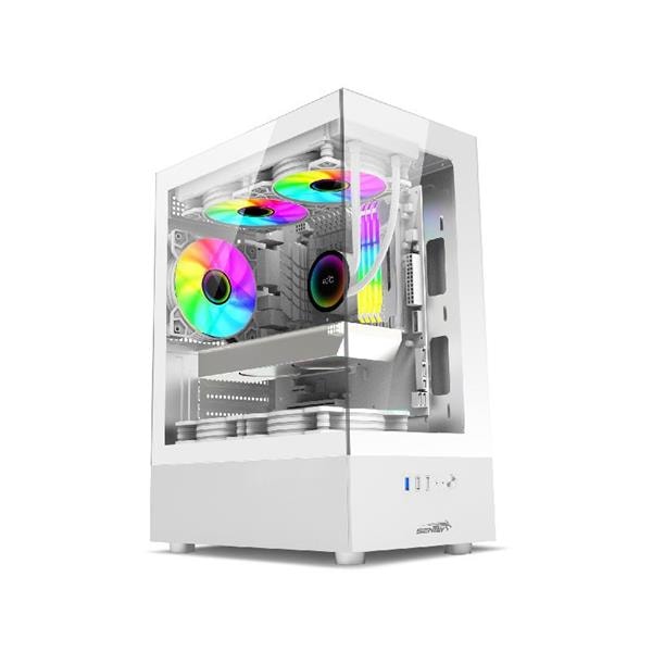 Gabinete Sentey 6100-Sf H10 Argb White - Fan X5