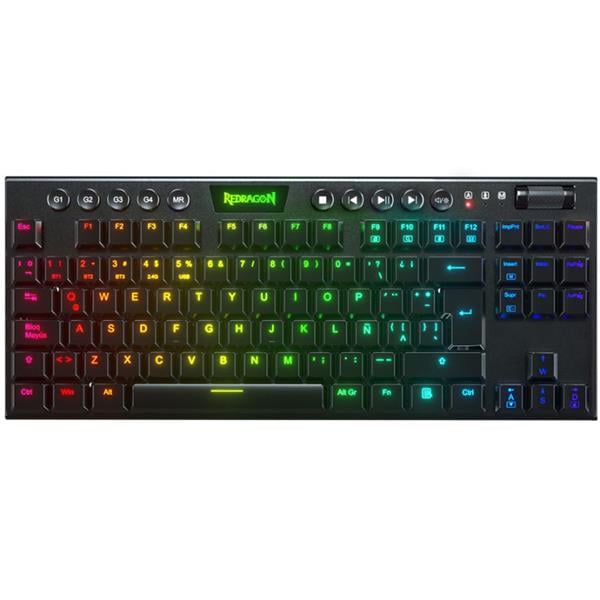Teclado Mecanico Cableado Redragon K622 Horus Tkl Rgb Red Switches - Español
