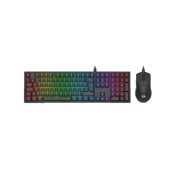 Kit de Teclado y Mouse Redragon S146 - K668 Trundle Full Size Mecánico Rgb Esp & Mouse King M724