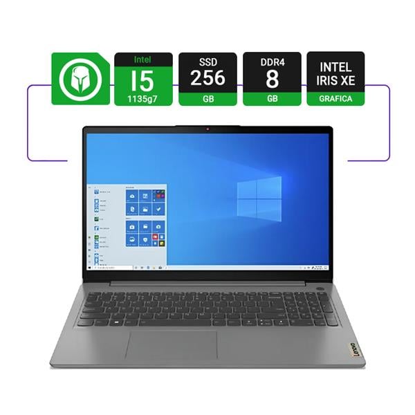 Outlet - Notebook Lenovo Ideapad 3i 14" Intel I5 1135g7 8gb Ram 256gb Ssd W11h Platinum Grey