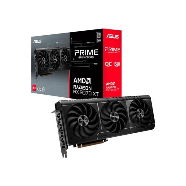 Placa de Video Amd Radeon Asus Rx 9070 Xt Prime Oc 16gb Gddr6