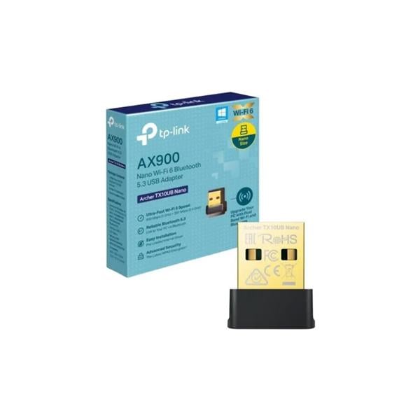 Placa de Red Wifi Usb Tp-Link Archer Tx10ub Nano Ax900 Dual Band 2.4/5ghz - Wifi 6 + Bt