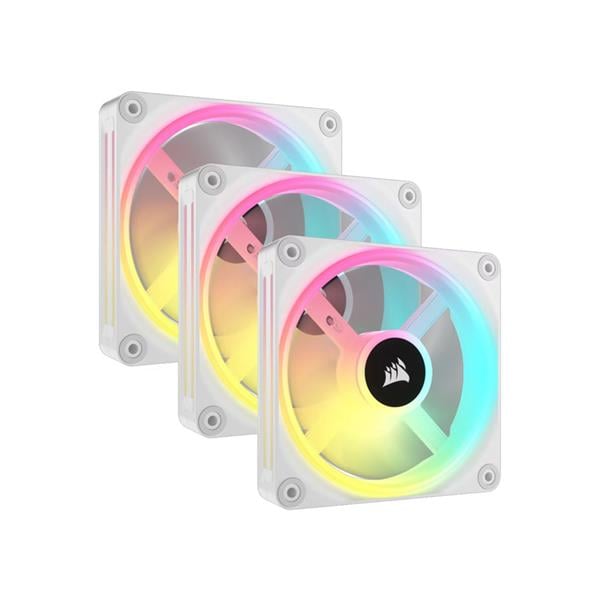 Fan Cooler 120mm Corsair Qx120 Link Icue Magnetic Dome Rgb White Pack X3