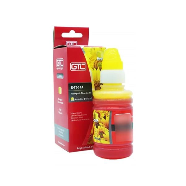 Tinta Alternativa Sistema Cont Gtc T664 Para Epson Amarillo