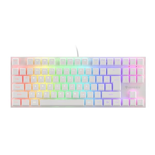 Teclado Mecanico Genesis Thor 303 Tkl White Rgb Español Switch Brown