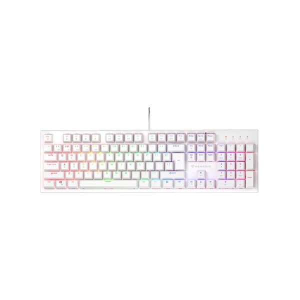 Teclado Mecanico Genesis Thor 303 Rgb Backlight Switch Silent Hot Swap - Layout Us - White