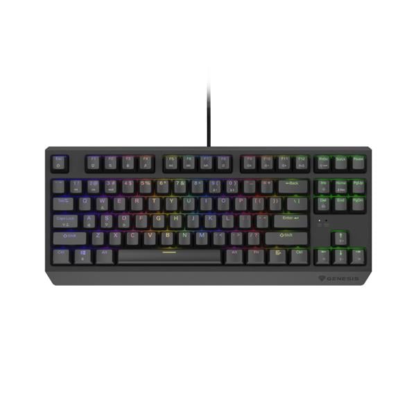 Teclado Mecánico Genesis Thor 230 Tkl Black Rgb Switch Red