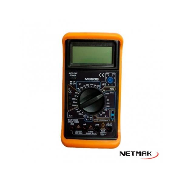Tester Digital Netmak Con Medidor de Temperatura