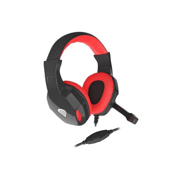 Auricular Genesis Argon 110 - C/ Micrófono - Black & Red