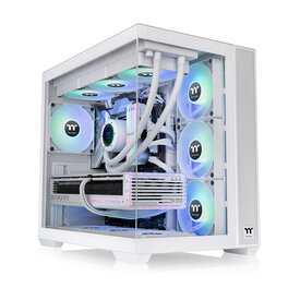Gabinete Thermaltake View 380 TG C/Coolers X4 ARGB Snow White