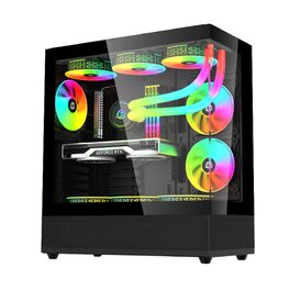 Gabinete Solarmax CM-B930 TG Negro C/Coolers