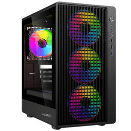 Gabinete Sentey Backfire Tg Mesh C/Coolers X4 Argb Black