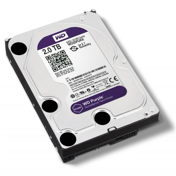 HD HDD 2TB WD PURPLE SATA III 3.5" VIDEOVIGILANCIA NVR DVR