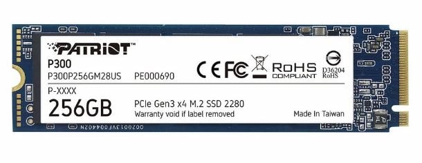 HD SSD 256GB PATRIOT P300 M.2 NVME GEN3 2100MB/S +Q 250GB 240GB