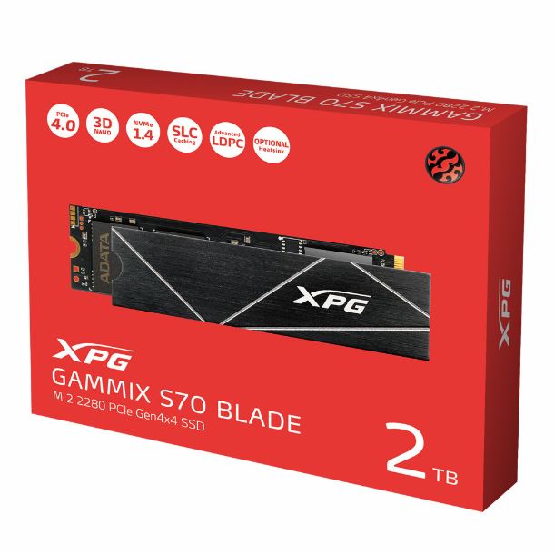 HD SSD 2TB ADATA XPG GAMMIX S70 BLADE M.2 NVME GEN4 7400MB/S 2280