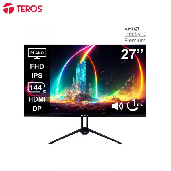 MONITOR 27" TEROS TE-2714S IPS 144HZ 1MS FHD HDMI DP FICHA USA
