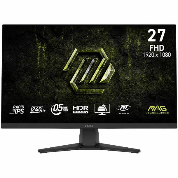 MONITOR GAMER 27" MSI MAG 272F X24 IPS FHD 240HZ 0.05MS HDMI DP