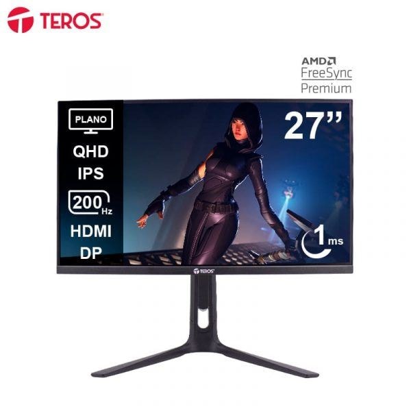 MONITOR GAMER 27" TEROS TE-2754G IPS QHD 200HZ 1MS HDMI DP