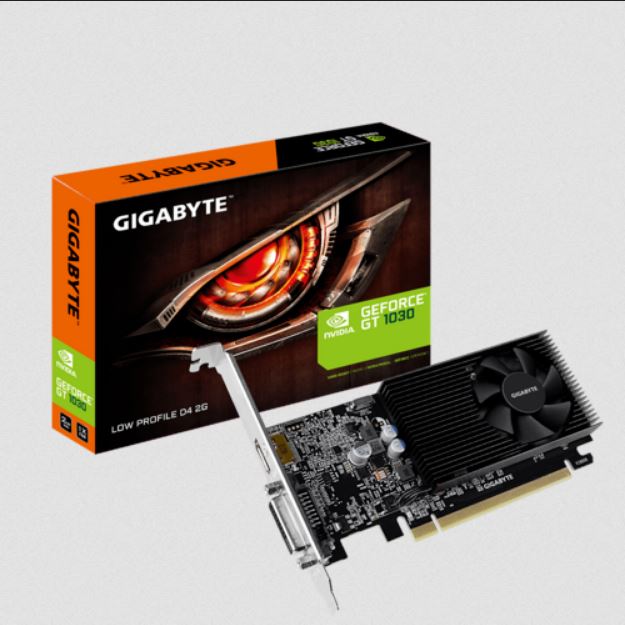 PLACA DE VIDEO GEFORCE GT 1030 2GB DDR4 GIGABYTE LOW PROFILE + Q 710 730