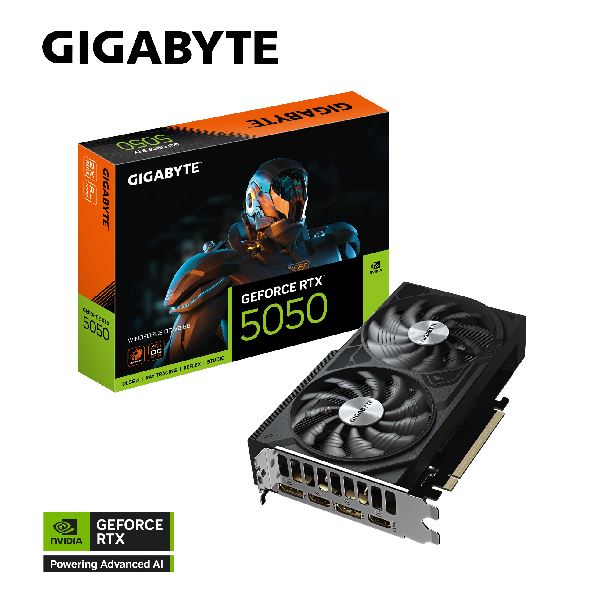 PLACA DE VIDEO GeForce RTX 5050 8GB GIGABYTE WINDFORCE V2 OC