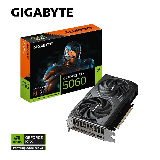 PLACA DE VIDEO GeForce RTX 5060 8GB GIGABYTE WINDFORCE MAX OC