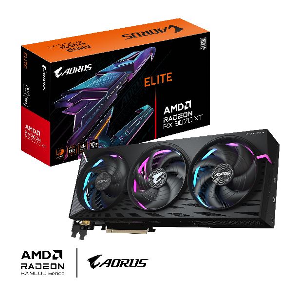 PLACA DE VIDEO RADEON RX 9070 XT 16GB GIGABYTE AORUS ELITE OC