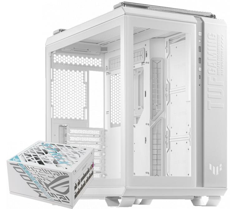Combo ASUS White Edition Gabinete TUF GT502 + Fuente ASUS ROG Strix 1000W 80 Plus Platinum